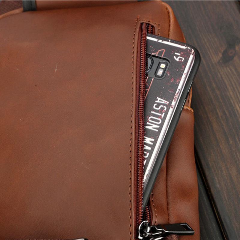 Casual Chest Bag Men Coffee Large Capacity Multi-pocket Shoulder Bag Outdoor Sports Pockets