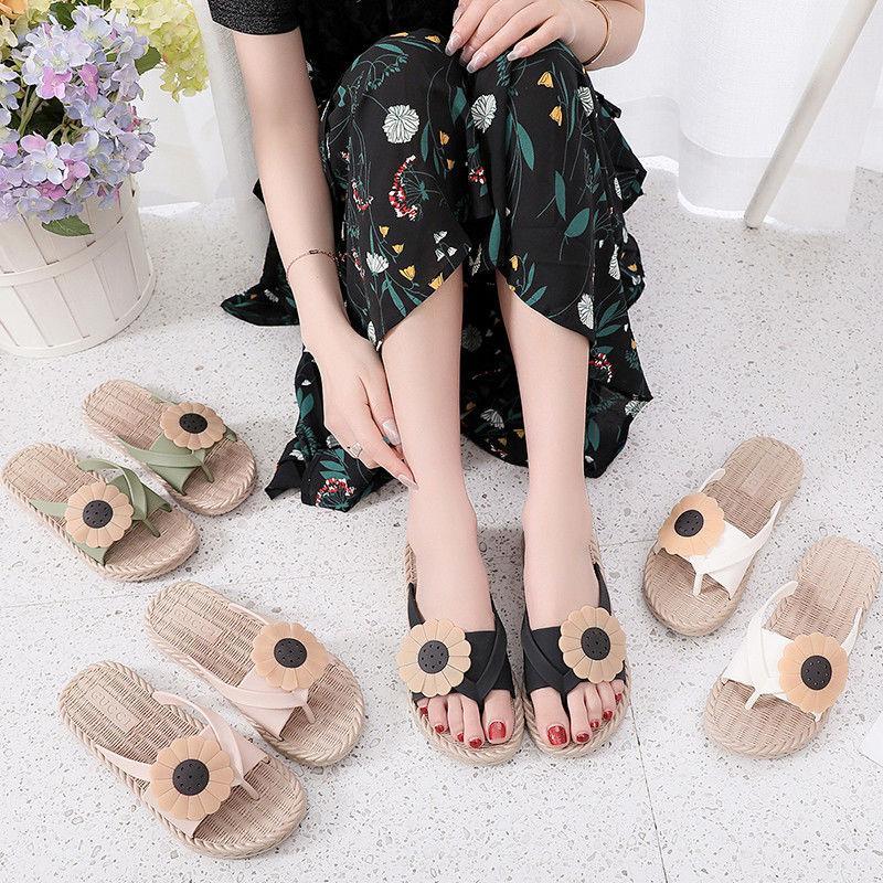 Outer Wear Flat Sandals and Slippers Women Summer Fashion All-match Flip-flops Vacation Beach Sandals