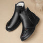 Cotton Shoes Women's Winter Warmth and Velvet Soft-soled Short Boots Middle-aged and Elderly Leather Shoes