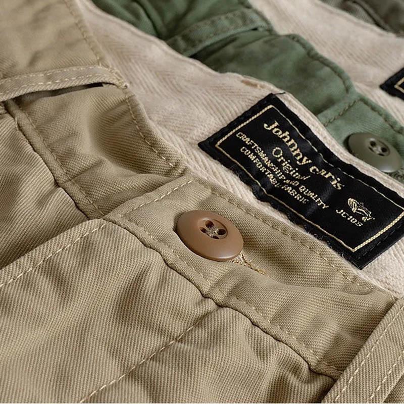 Summer Casual Shorts Men's Texture Slim Fit Trend Five-point Pants Men's All-match Straight Workwear Five-point Pants