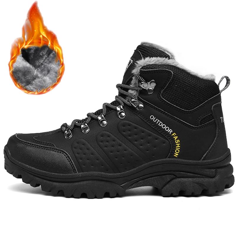 Winter Plus Velvet Thick Warm High-top Hiking Shoes Large Size Shoes Fashion Men's Winter Boots