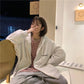Hooded Sweater Student Loose Cardigan Mid-length Zipper Coat Sweater Women