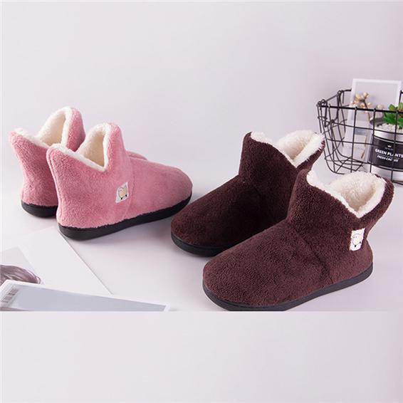Men Women Winter Slippers Velvet Warm Tube Thickening Indoor Cotton Shoes Non-slip Thick Bottom Couple Wear