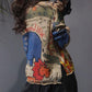 Vintage Ethnic Printed Knitted Cardigan Women Loose Large Size Wild Knitted Sweater Coat Jacket