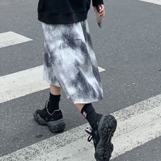 Rendezing A Rosemary Color Tie Hair Skirt Female Autumn and Winter High Cas Umbrella Skirt Vertical Slim Long Section Small A Word Skirt