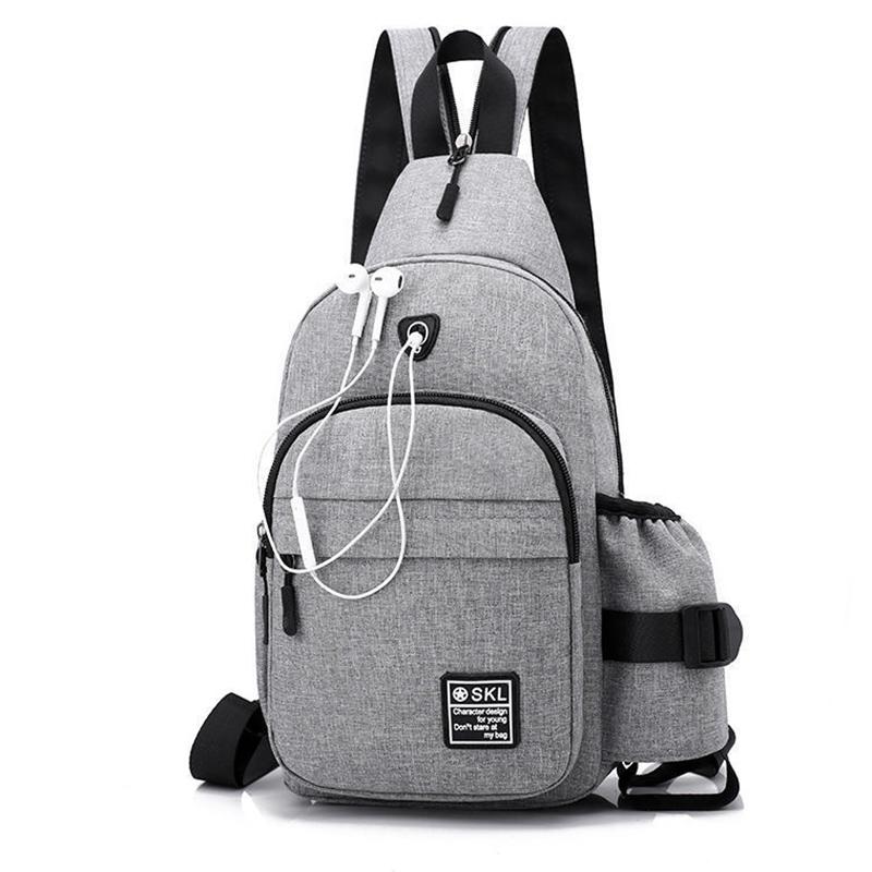 Trendy Casual Backpack Wear-resistant Waterproof Messenger Bag Chest Bag Fashion Men and Women Couple Bag