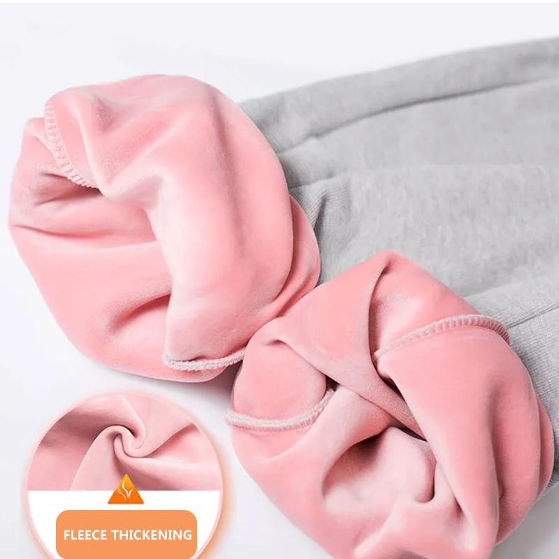 Autumn and Winter Plus Velvet Thick Sports Pants Women's Loose and Thin Wide-leg Straight Pants Gray Leggings Outer Wear Casual Sweatpants