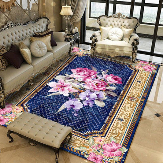 Household Carpet Bedroom Bedside Luxury Washable Carpet European Style Carpet Living Room Carpet