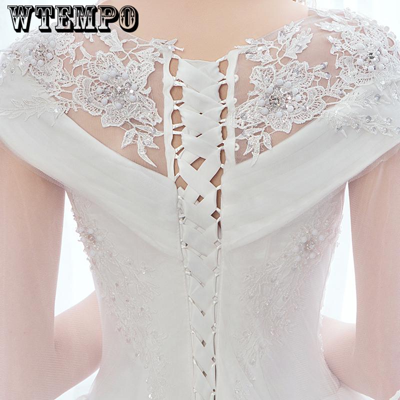 Women's Elegant White Lace Wedding Party Dress Plus Size Bridal Formal Prom Evening Gowns
