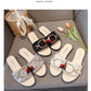 Summer sandals and slippers female Xia Ms. flat bottom hairy slippers wear fashion word drag female