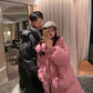 Long Down Jacket Women's Loose and Thick Bread Coat Knee-length Duck Down Jacket