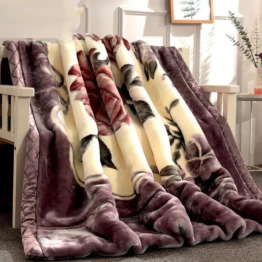 Winter Blankets Thickened Double Raschel Blankets Single Double Blankets To Keep Warm Student Dormitory Single Double Blankets