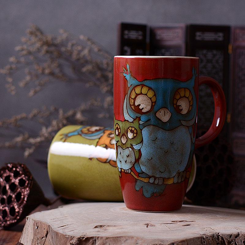 Creative Ceramic Mug With Lid With Spoon Milk Coffee Tea Cup Couples Wedding Lover
