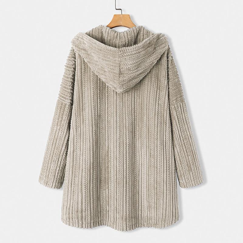 Autumn Winter Women Jackets Solid Casual Plus Size Hooded Parkas Thick Warm Long Trench Coat Plush Loose Ladies Clothes