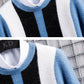 Sweater Men's Clothing Winter Casual Pullover Tops Men Warm Imitation Mink Color Stitching Christmas Sweaters Man