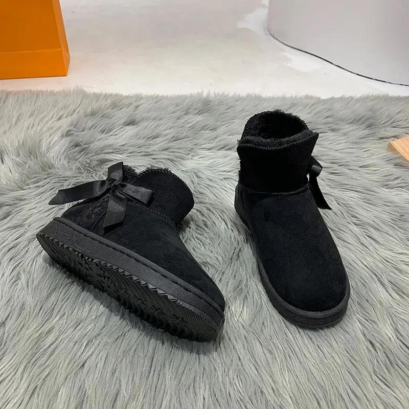 Plus Velvet Padded Warm Winter Snow Boots Women's Winter One-step All-match Outer Wear Bread Cotton Shoes