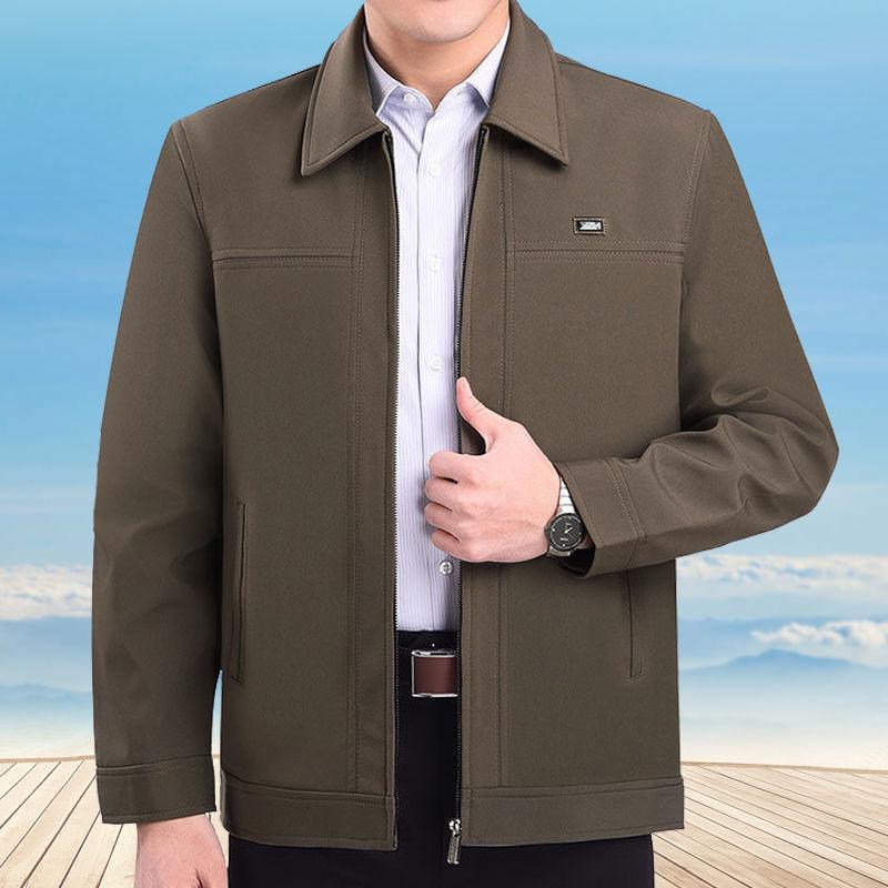 Middle-aged and Elderly Jacket Autumn and Winter Men's Middle-aged Jacket Dad Men's Clothing