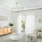 Faux Linen Stripe Pattern Sheer Curtains for Living Room Bedroom Embroidered Colorful Rainbow Semi Sheer Voile Window Curtain