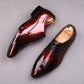 Men's Business Casual Shoes England Fashion Pointed Toe Shoes Leather 3D Patent Leather Men's Shoes