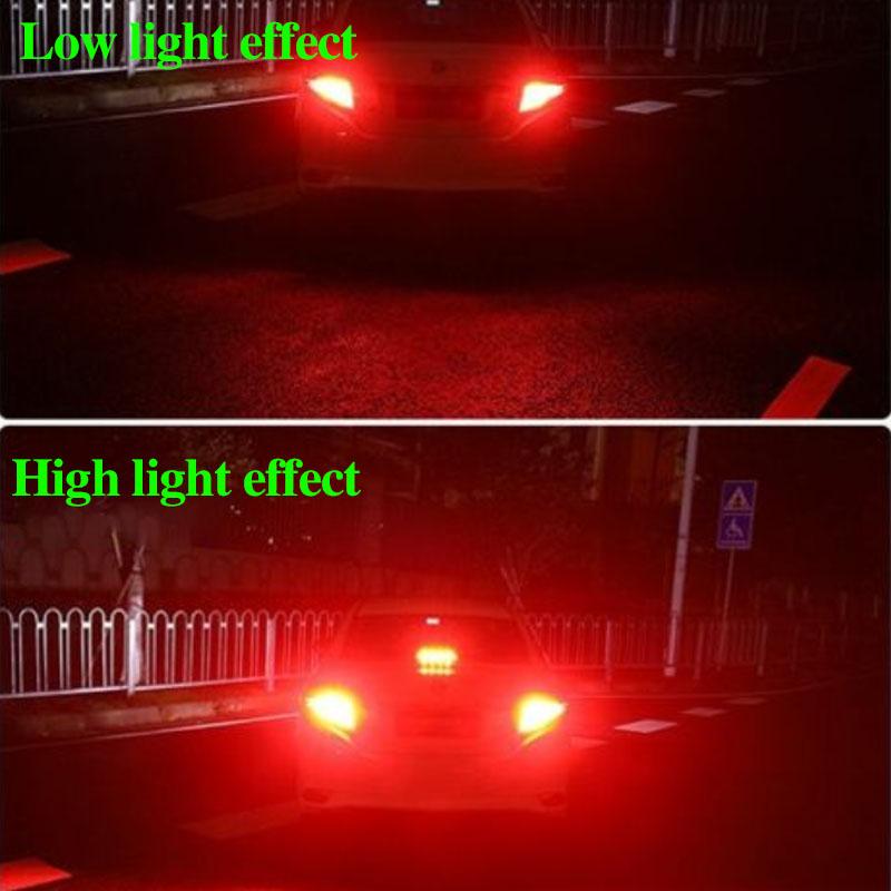 12V 100W LED Car Rear Tail Light Fog Light 1156/1157/T20 Natural/ Strobe Light Red/white 33 Light Beads