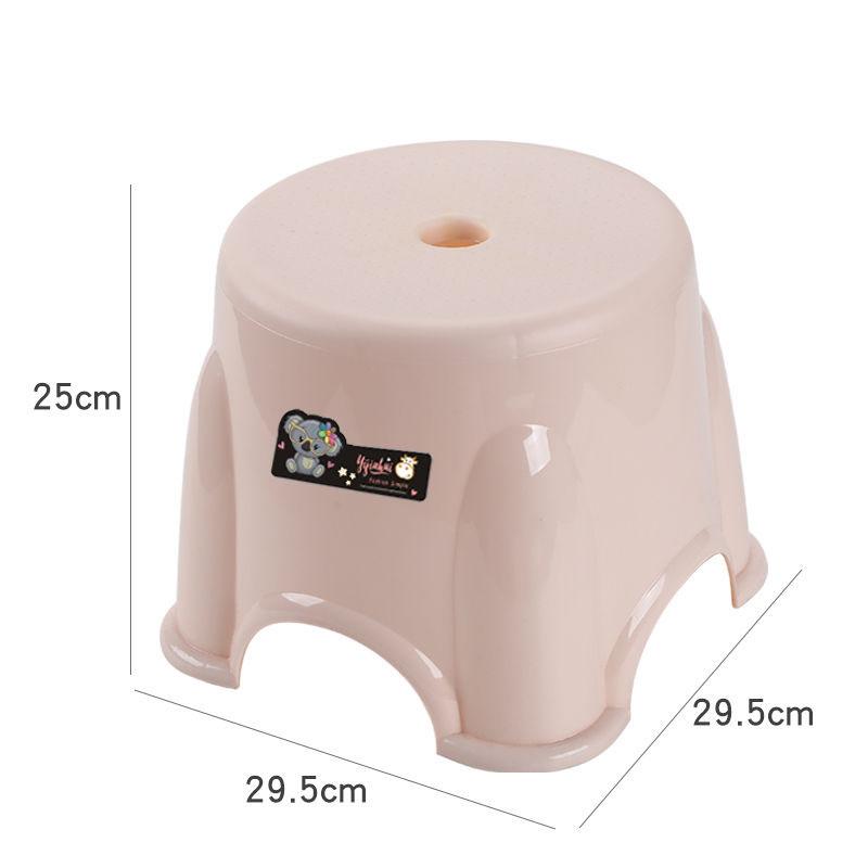 Lightweight Plastic Stool Household Thickened Round Bench Shoe Change Seat Portable Low Stool Stackable
