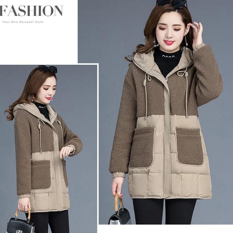 Winter Short Down Coat Imitation Lamb Wool Loose Casual Jacket Fashion Simple Women's Cotton Coat
