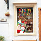 Santa Claus wall stickers greet Christmas window glass layout background decorative wallpaper