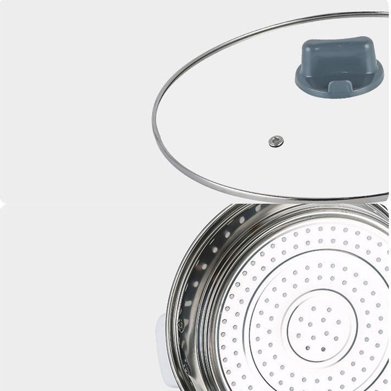 Stainless Steel Pot Multi-function Noodle Cooking Pot Dormitory Instant Noodles Small Pot Cooking Integrated Mini Student Pot