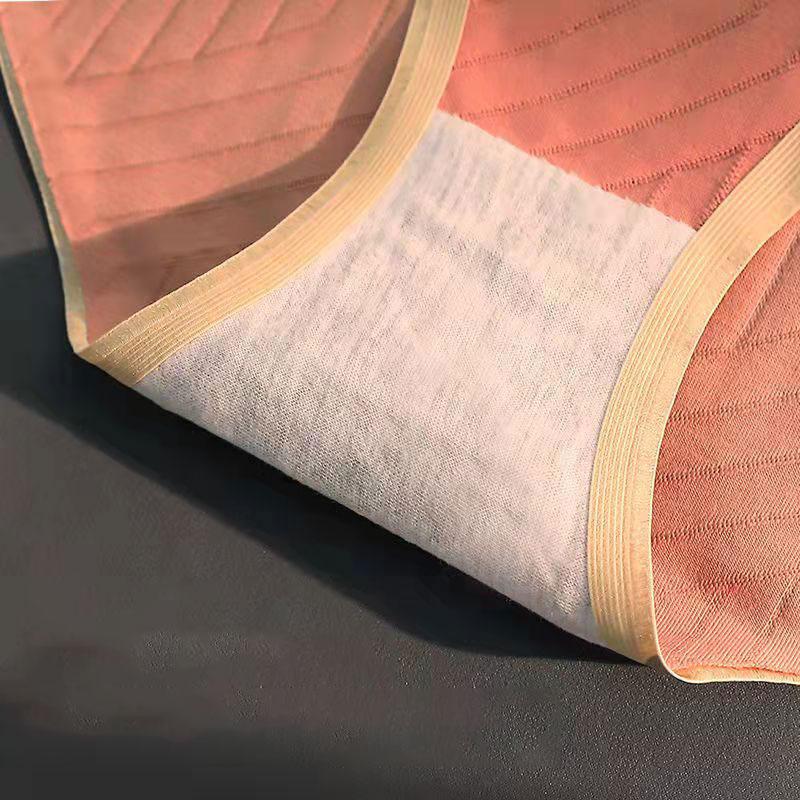 4PCS Women's High-waist Inner Antibacterial Comfortable Sexy Student Korean Version of The Girl's Large Size Belly Buttocks Seamless Briefs