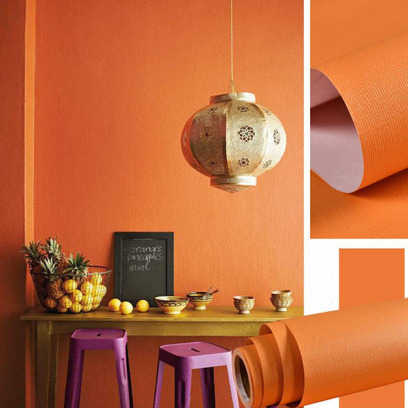 Self-adhesive  Moisture-proof Wallpaper Solid Color Dormitory Home Warm Bedroom Background Wall Paper