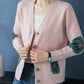 Knit Cardigan Autumn and Winter V-neck Button Coat Loose Long-sleeved Sweater
