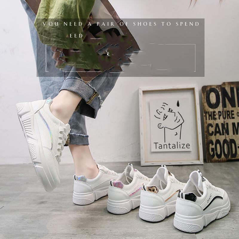 Korean Version of The Female Student Clearance Sports Shoes All-match Fashion Platform Shoes Military Training Running Shoes