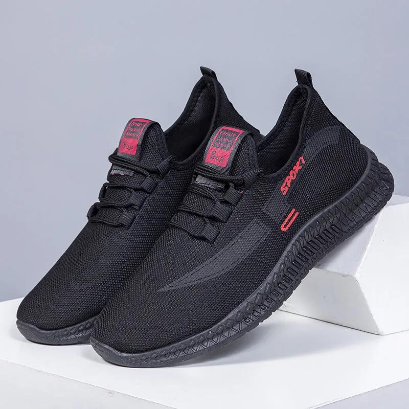 Men's Summer Breathable Lightweight Sports Shoes Spring and Autumn Shoes  Non-slip Wear-resistant Breathable Running Shoes