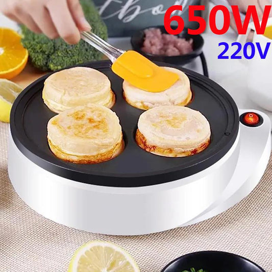 650W Barbecue Nonstick Pan Electric Bakeware Fried Steak Pan Flat Bottom Frying Pan Kitchen Supplies