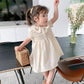 Children's Dress Girls Summer Dress Children's Embroidery Princess Skirt Baby Thin Flower A-line Skirt Button Embroidered Dress