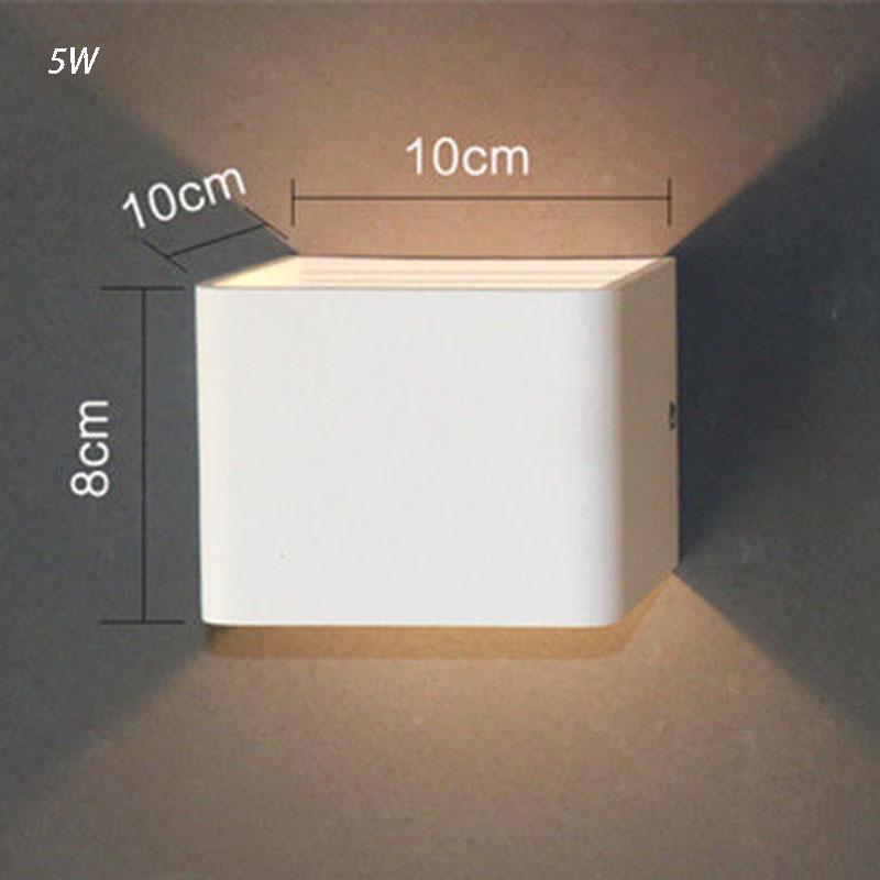 Nordic Led Wall Lamp Aluminum Outdoor Indoor White Black Stairs Bedroom Bedside Bathroom wall Light