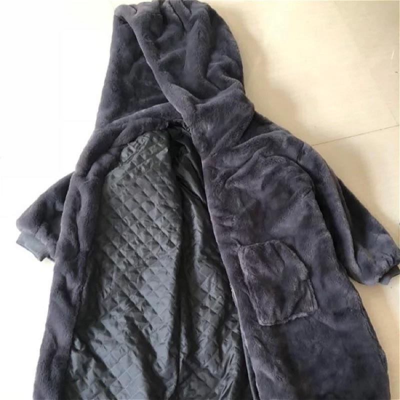 Women Faux Fur Long Coat Loose Jacket Hoodie Baggy Oversized Loose Winter Coat
