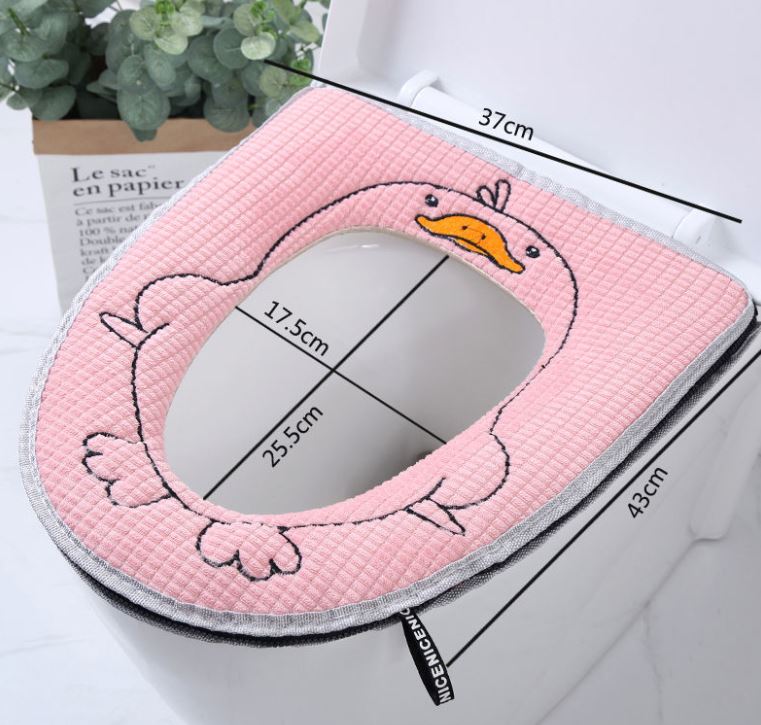 Household Toilet Seat Washer Four Seasons Waterproof Universal Toilet Mat Toilet Bathroom Zipper Toilet Cover