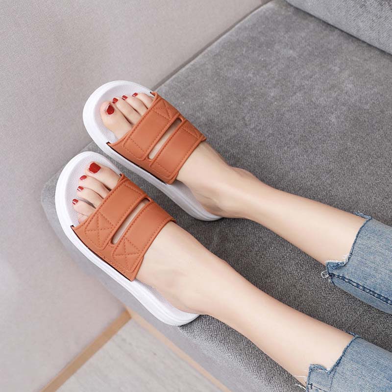 Thick-soled Slippers Women Summer Wear Students Korean Fashion All-match Home Non-slip Sandals and Slippers