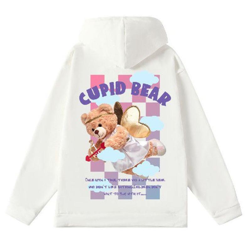 Spring and Autumn Long Sleeve Hooded Printed Sweater Girl Student Couple Loose Large Size Jacket
