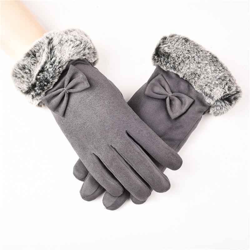 Warm gloves Thick gloves Woman fashion gloves Plush Cotton gloves Windproof gloves Winter