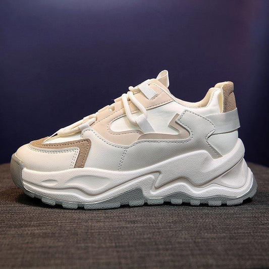 Women's Spring Platform Chunky Sneakers Gray Brown Sports Shoes Comfort Casual High Sneaker Women Vulcanize Sneakers