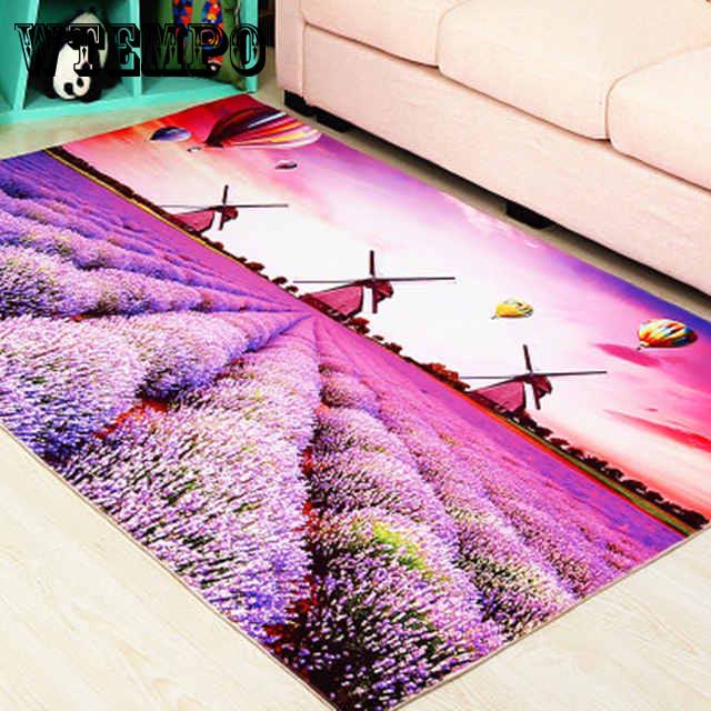 3D Printing Hallway Carpets Bedroom Living Room Tea Table Rugs Kitchen Bathroom Antiskid Mats