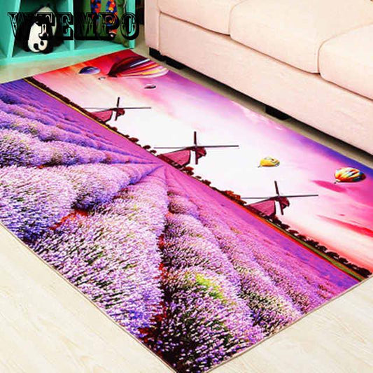 3D Printing Hallway Carpets Bedroom Living Room Tea Table Rugs Kitchen Bathroom Antiskid Mats