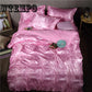 Home textile Wedding Jacquard Bedding set Luxury Satin Duvet cover bed linen bedclothes set