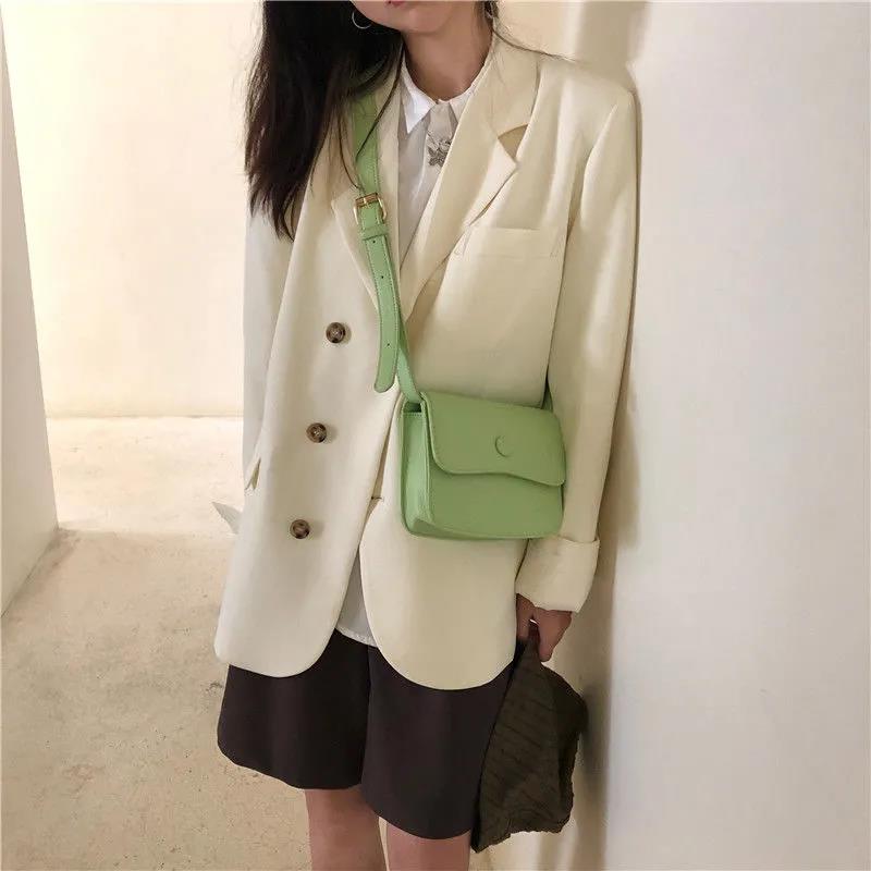 Autumn and Winter Women's Suit Jacket Korean Style Loose Fashion Single-breasted Casual Style Korean Style Trendy Jacket