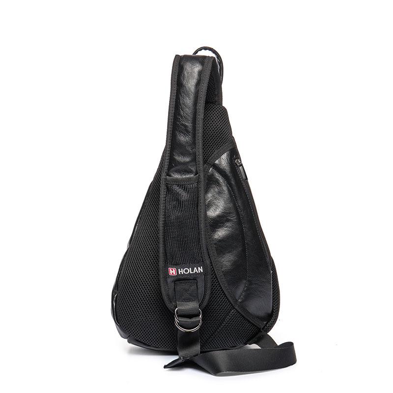 Chest Bag Men Black Large Capacity Multi-pocket Crossbody Outdoor Sports Fitness Shoulder Bag