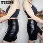 Tight PU Leather Skirt Women's High Waist Sexy Black Short Skirt Package Hip Leather Skirt Sexy Mini Dress