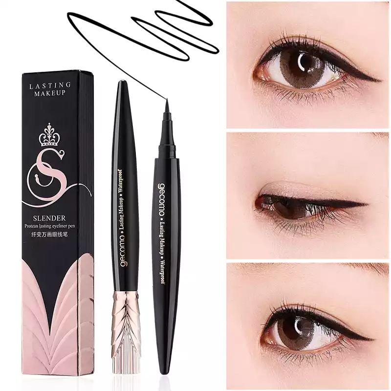 Two sets of eyeliner non-staining waterproof hard head beginner sweat-proof non-liner eyeliner
