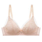 Underwear Women's Thin Small Chest Special Non-wire Gather Bra Bra Triangle Cup Gather Lace Side Bra Without Steel Ring Light and Breathable